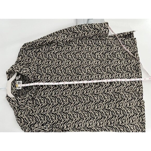 Chicos Ladies Tank Shell and Shirt Set Zebra Gold Black Metallic Size M  (2) - Picture 10 of 11